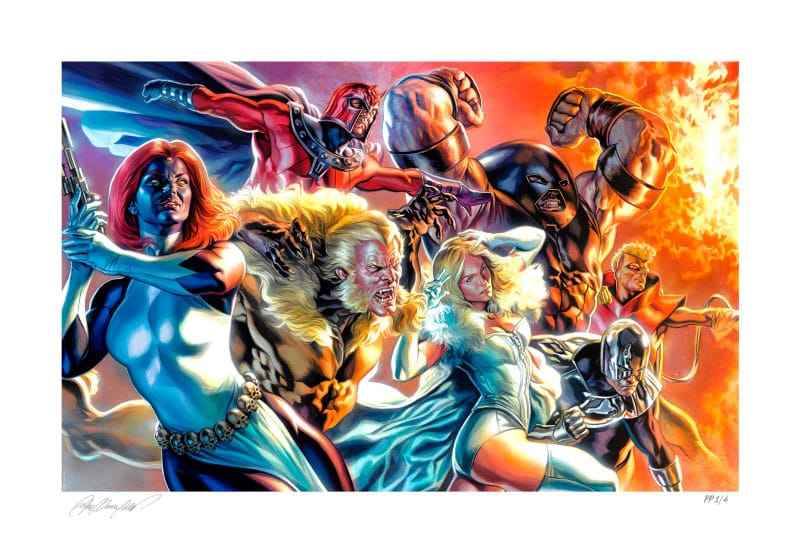 Marvel X-Men Konsttryck Brotherhood of Mutants av Felipe Massafera 46 x 66 cm - utan ram