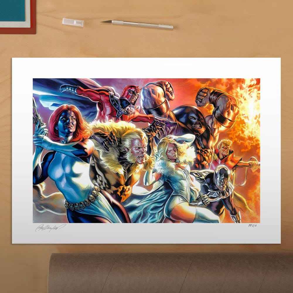 Marvel X-Men Konsttryck Brotherhood of Mutants av Felipe Massafera 46 x 66 cm - utan ram