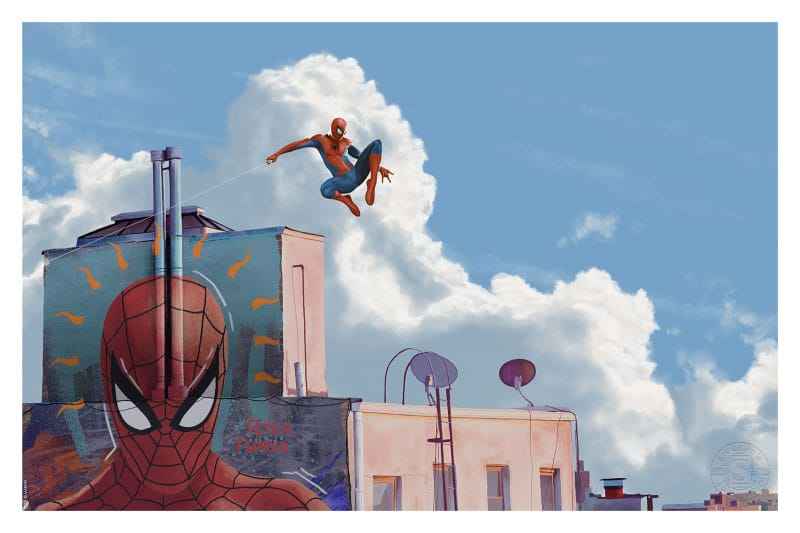 Spider-Man Konsttryck Peter Parker 30 x 46 cm – utan ram