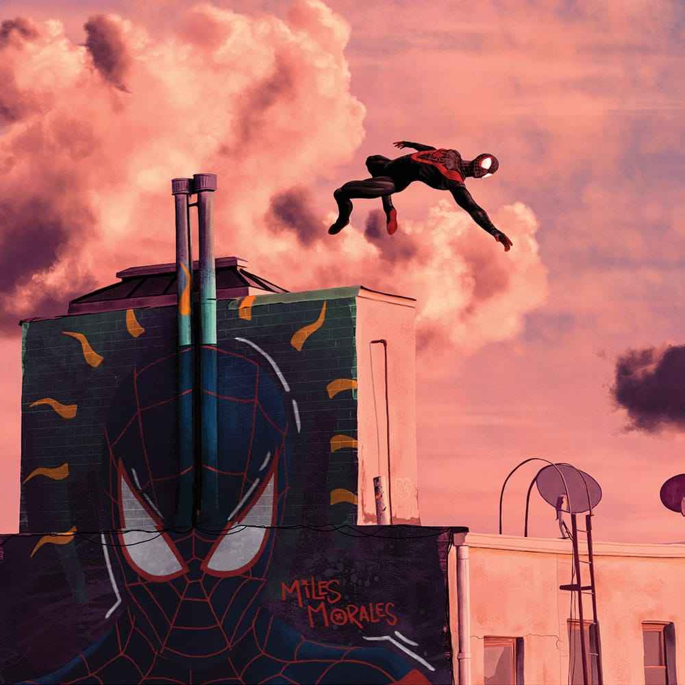 Marvel Set med 3 Konsttryck Spider-Man 30 x 46 cm - oframade