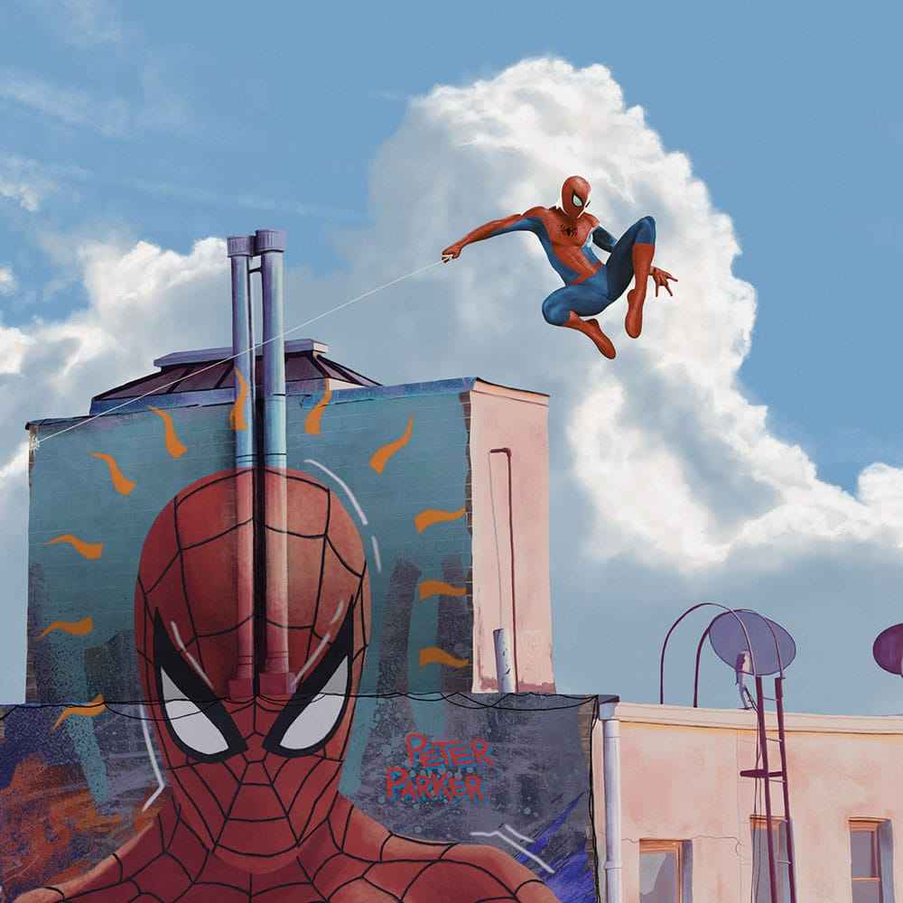 Marvel Set med 3 Konsttryck Spider-Man 30 x 46 cm - oframade
