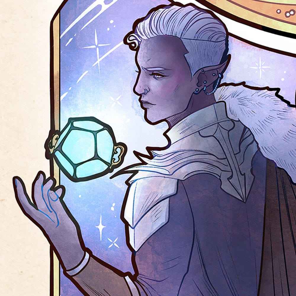 Critical Role Konsttryck Matthew Mercer: 10-årsjubileum Art Nouveau Illustrationer 46 x 28 cm - oframad