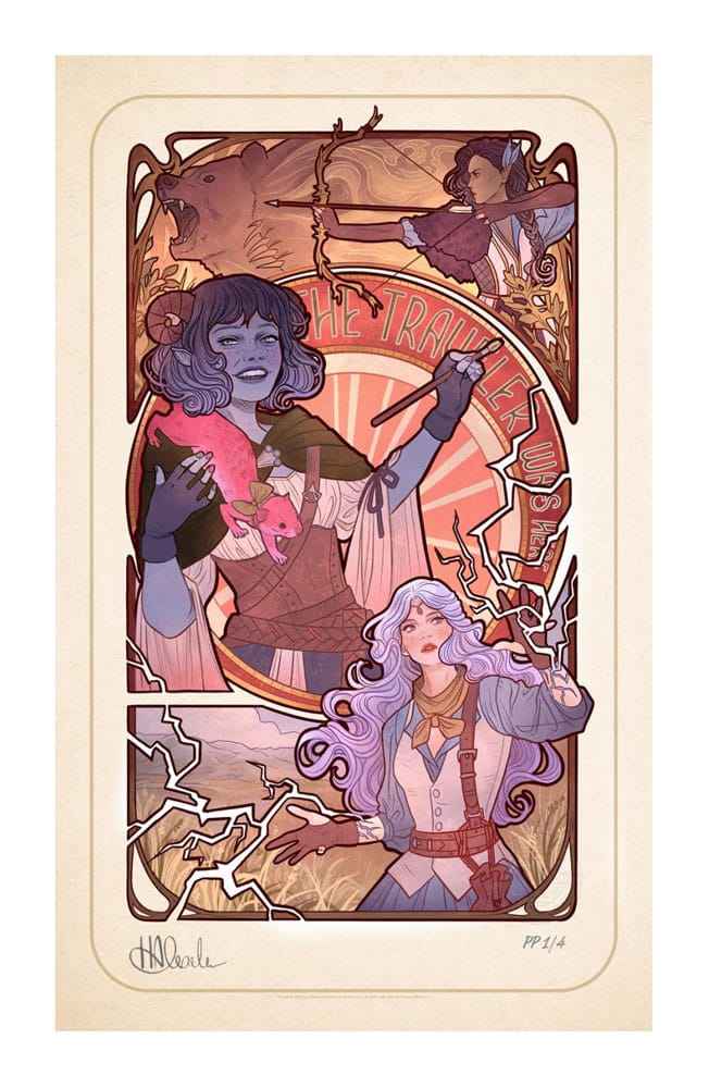 Critical Role Konsttryck Laura Bailey: 10-årsjubileum Art Nouveau Illustrationer 46 x 28 cm - utan ram