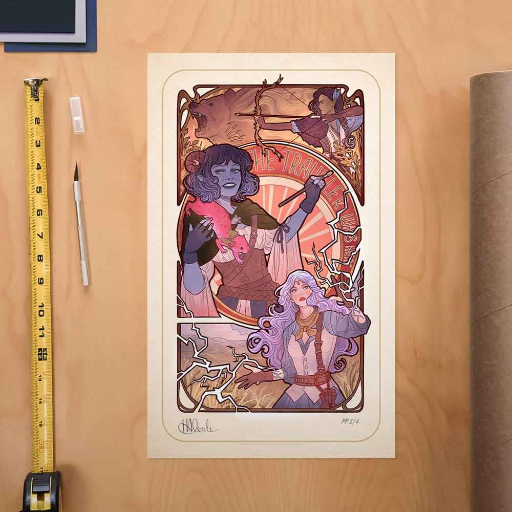 Critical Role Konsttryck Laura Bailey: 10-årsjubileum Art Nouveau Illustrationer 46 x 28 cm - utan ram