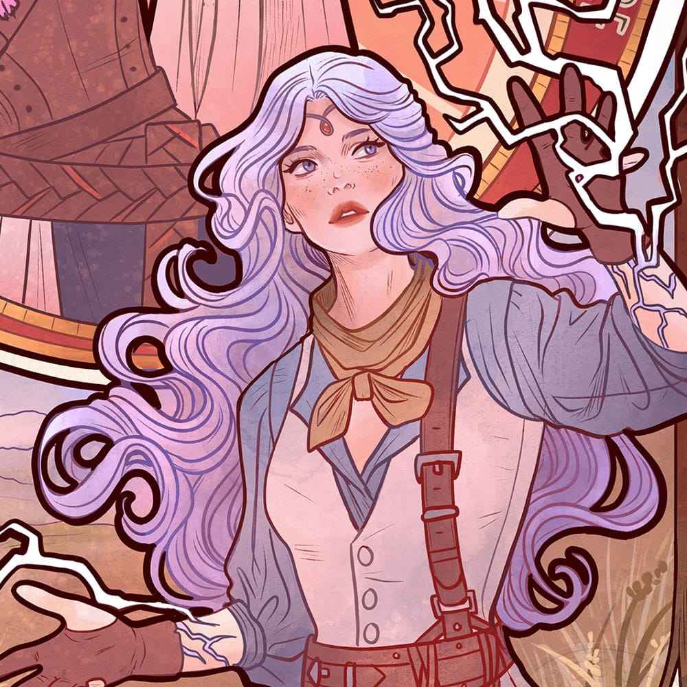 Critical Role Konsttryck Laura Bailey: 10-årsjubileum Art Nouveau Illustrationer 46 x 28 cm - utan ram
