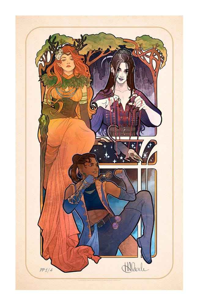 Critical Role Konsttryck Marisha Ray: 10-årsjubileumsillustrationer i Art Nouveau-stil 46 x 28 cm - oframat