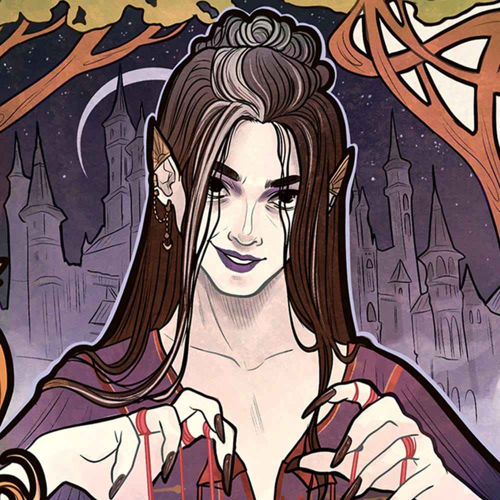 Critical Role Konsttryck Marisha Ray: 10-årsjubileumsillustrationer i Art Nouveau-stil 46 x 28 cm - oframat