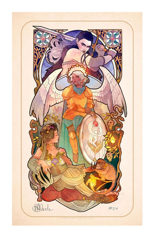 Critical Role Konsttryck Ashley Johnson: 10-årsjubileums Art Nouveau-illustrationer 46 x 28 cm - oförpackad