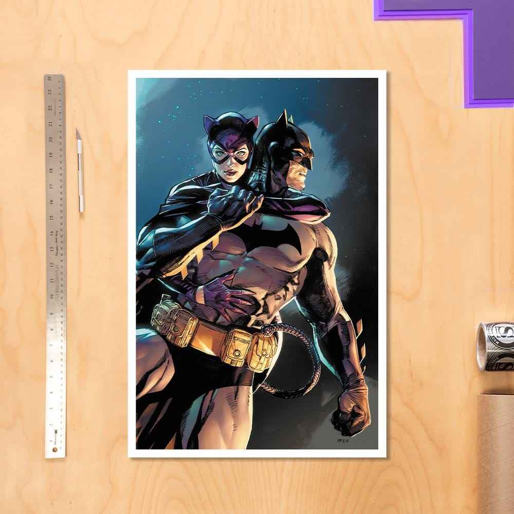DC Comics Konsttryck Batman & Catwoman 61 x 41 cm – oframad