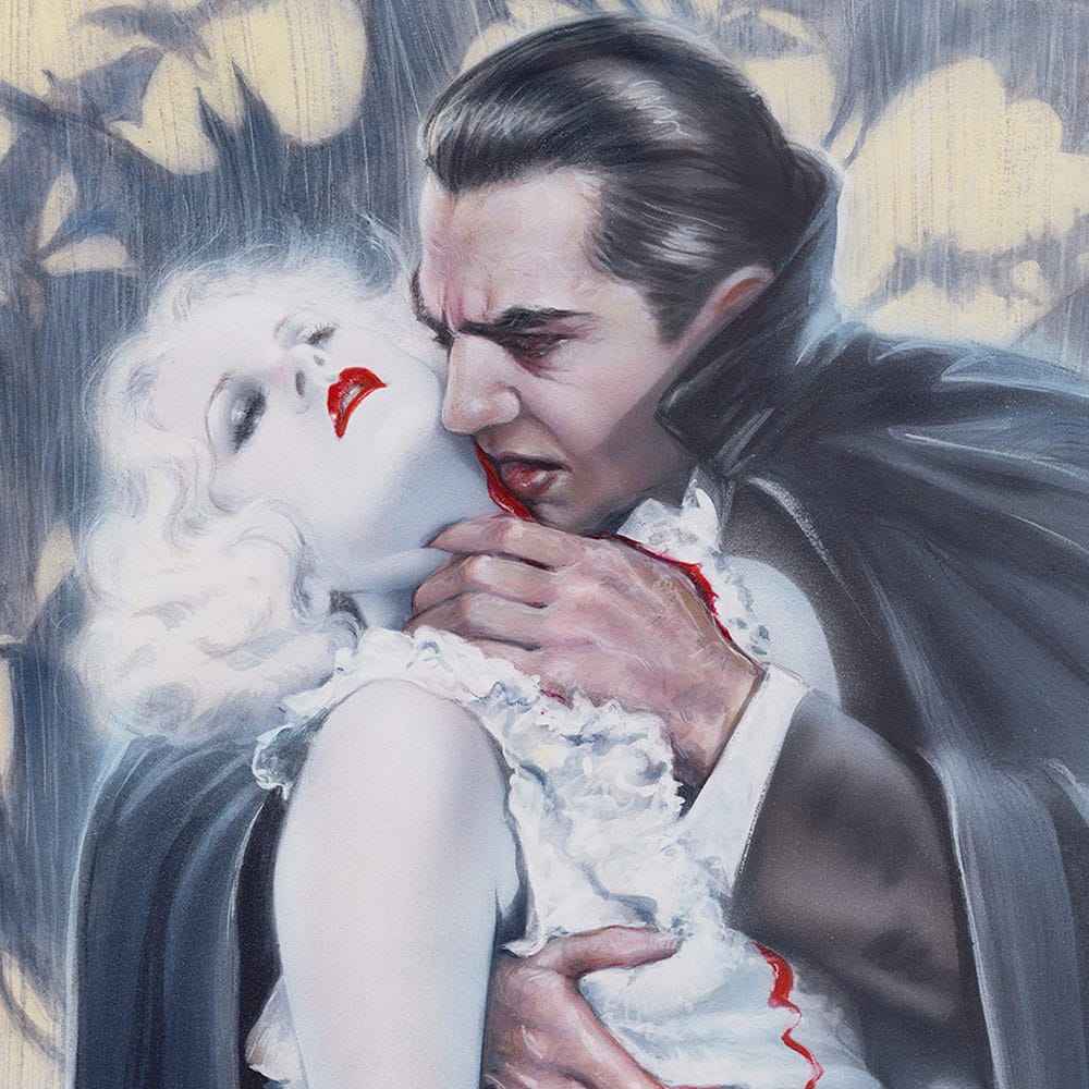 Dracula Konsttryck The Kiss av Olivia De Berardinis 70 x 43 cm - utan ram