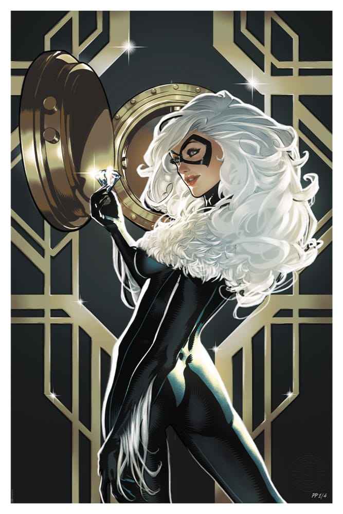 The Amazing Spider-Man Art Print Cosmic Black Cat 61 x 41 cm – Oförglad tryck utan ram