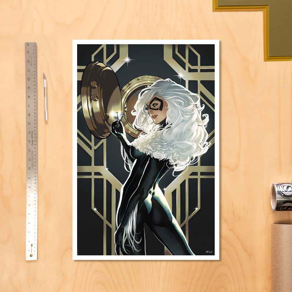 The Amazing Spider-Man Art Print Cosmic Black Cat 61 x 41 cm – Oförglad tryck utan ram