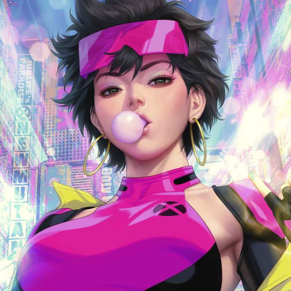 X-Men Marvel-konsttryck Jubilee 46 x 61 cm - utan ram