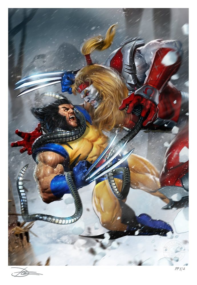 Marvel Fine Art Print Wolverine vs Omega Red 46 x 61 cm - unframed