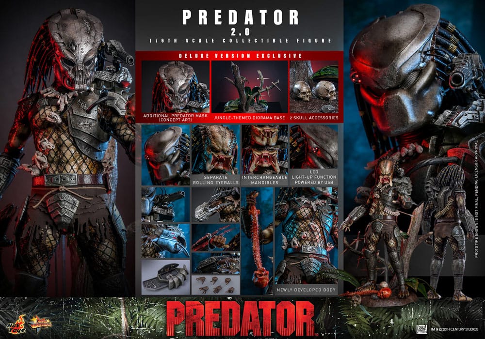 Predator Movie Masterpiece Action Figur 1/6 Predator (2.0) Deluxe Version 34 cm Hot Toys