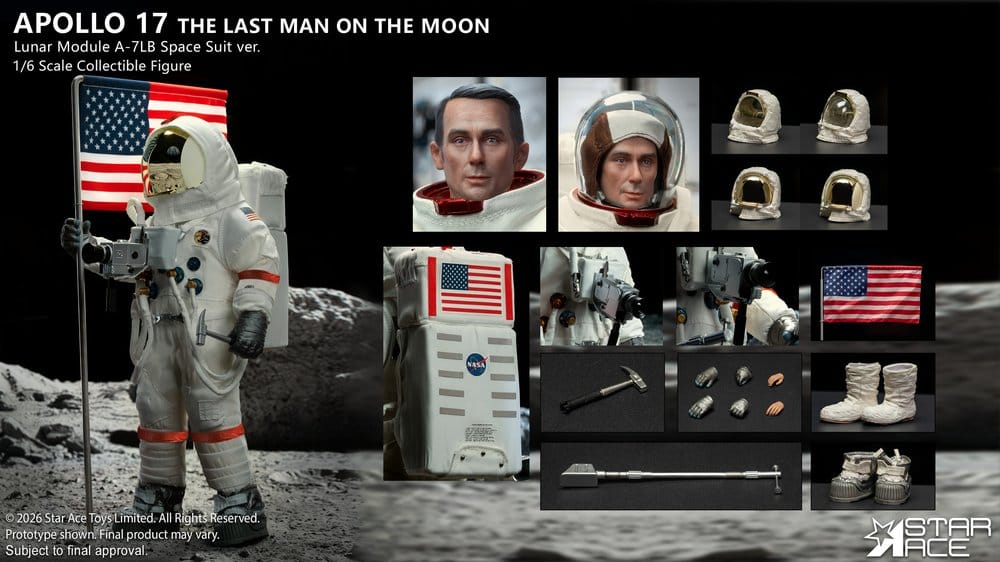 NASA Apollo 17 Action Figur 1/6 The Last Man on the Moon 30 cm