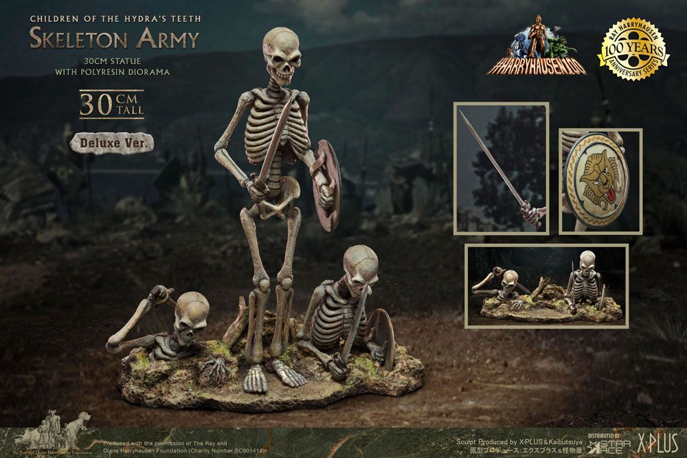 Jason and the Argonauts Gigantic Soft Vinyl Statue Ray Harryhausens Skeleton Army (Children of the Hydra's Teeth) Deluxe Ver. 32 cm