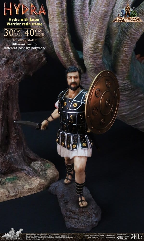 Ray Harryhausen Painted Statue Hydra with Jason Warrior Resin Statue 30 cm