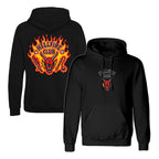 Stranger Things Hellfire Club Flames Hooded Sweater XL Heroes Inc