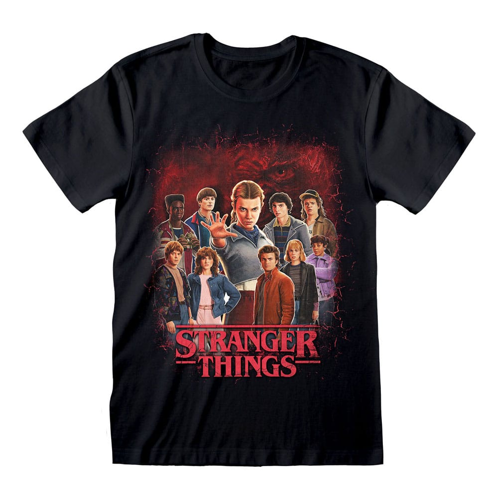 Stranger Things T-Shirt med alla Karaktärer Storlek M Heroes Inc