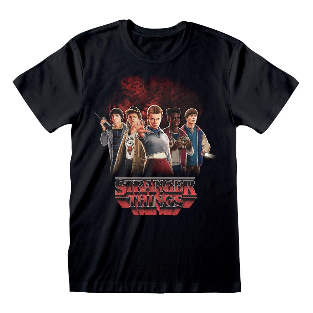 Stranger Things T-Shirt Group med Vecna bakom, Storlek M Heroes Inc