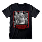 Stranger Things T-Shirt med Karaktärer i Glödande Box - Svart och Vit Heroes Inc