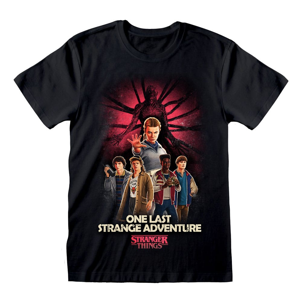 Stranger Things T-Shirt Group Artwork One Last Strange Adventure, Storlek M Heroes Inc