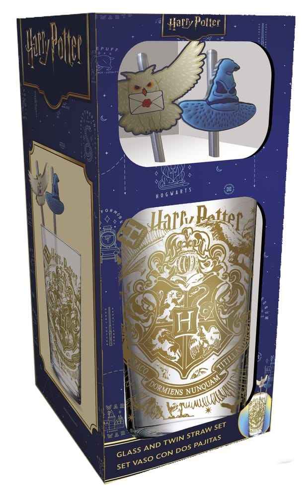 Harry Potter glasdricksglas med sugrör Magi & Oreda 485 ml