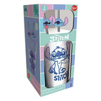 Lilo & Stitch Glasburk med Sugrör - Stitch 485 ml Stor
