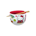 Sanrio Ramen Skål med Ätpinnar Hello Kitty Japan Stor