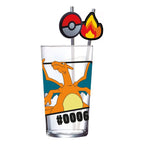 Pokémon Glas Tumbler med Sugrör Charizard 480 ml Stor