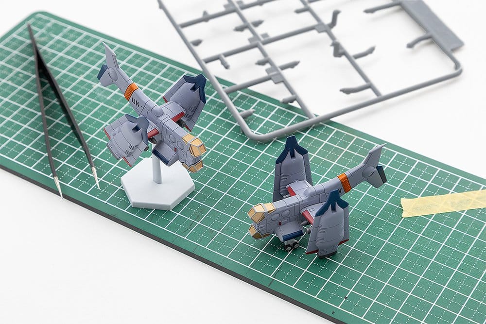 Rebuild of Evangelion SYUTO Tiny Scale Plastic Model Kit UNAF Close Air Support VTOL Aircraft YAGR-3B 5 cm