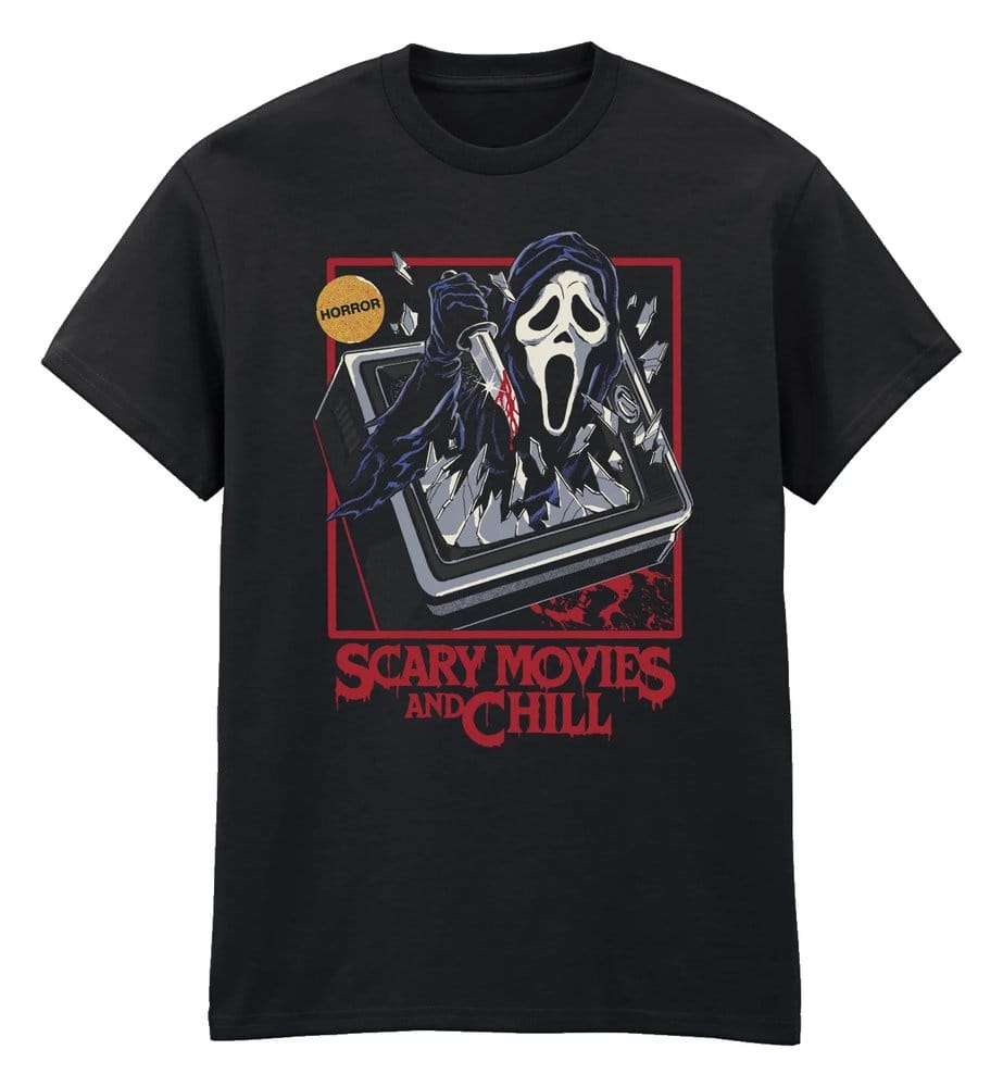 Steven Rhodes T-Shirt Scary Movies And Chill Black Size XXL