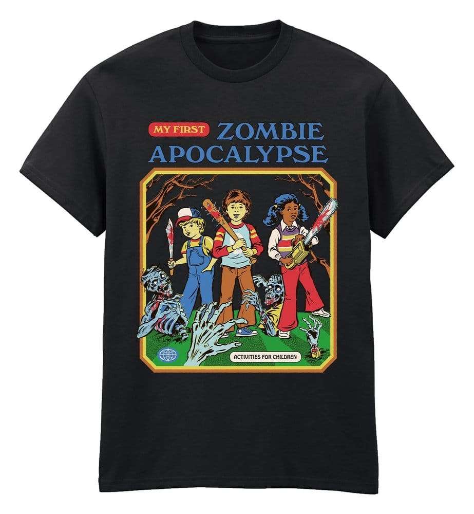 Steven Rhodes T-Shirt Zombie Apocalypse Basic Black Size L