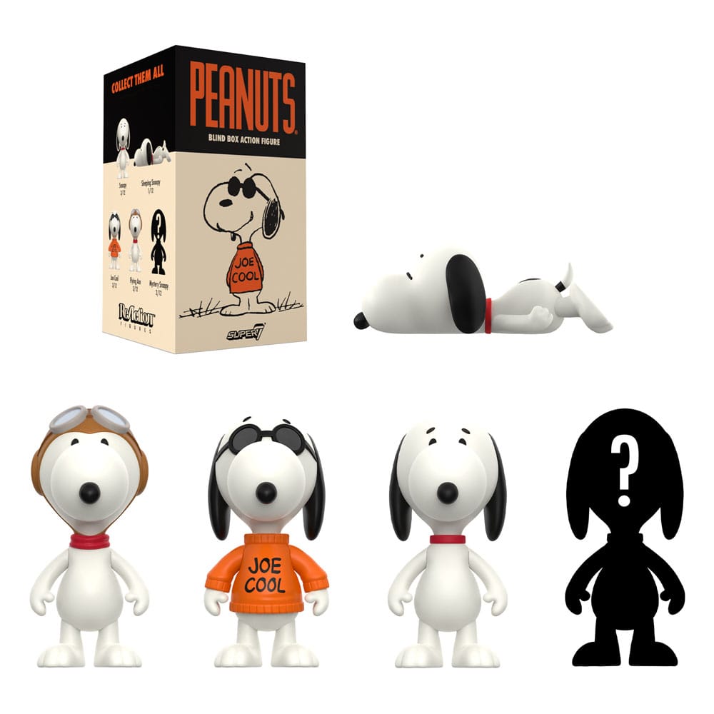 Peanuts ReAction Actionfigur 10 cm Wave 06 Så Många Snoopies! Blind Box Display (12) Super7