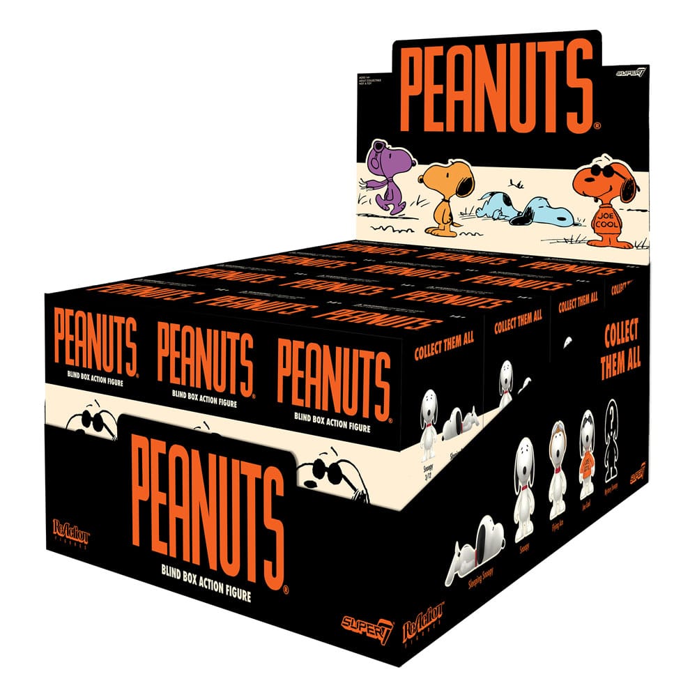 Peanuts ReAction Actionfigur 10 cm Wave 06 Så Många Snoopies! Blind Box Display (12) Super7