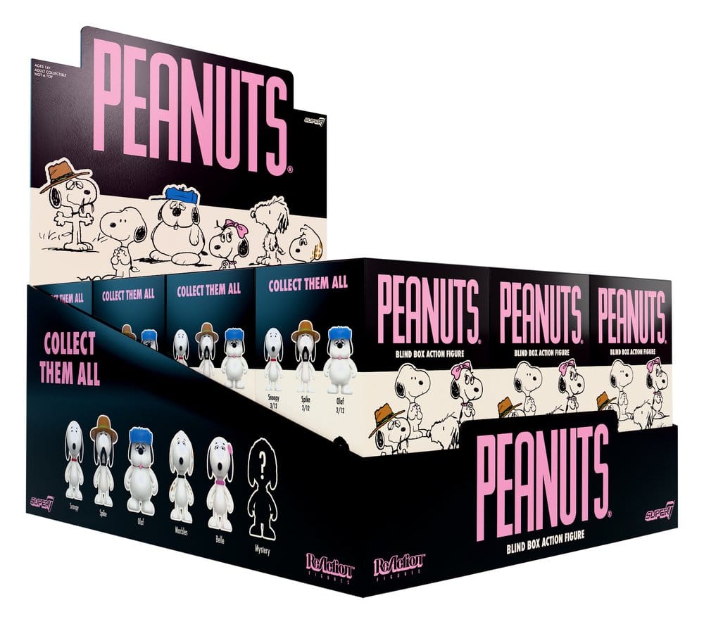 Peanuts ReAction Actionfigur Snoopy's Syskon Våga 10 Blind Box 10 cm Display (12)