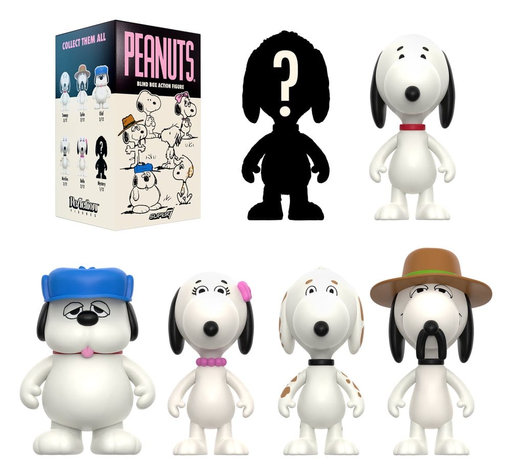 Peanuts ReAction Actionfigur Snoopy's Syskon Våga 10 Blind Box 10 cm Display (12)