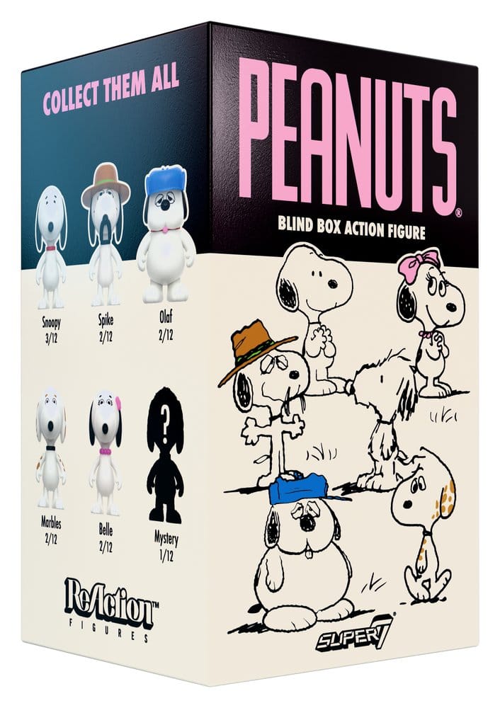 Peanuts ReAction Actionfigur Snoopy's Syskon Våga 10 Blind Box 10 cm Display (12)