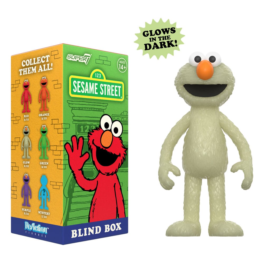 Sesame Street ReAction Actionfigur 10 cm Wave 04 Elmo Blind Box Display (12) Super7
