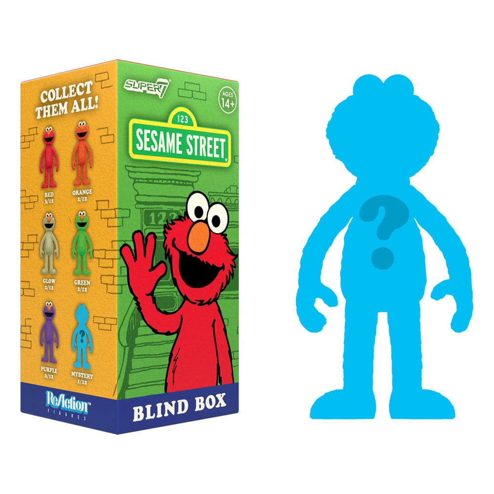 Sesame Street ReAction Actionfigur 10 cm Wave 04 Elmo Blind Box Display (12) Super7