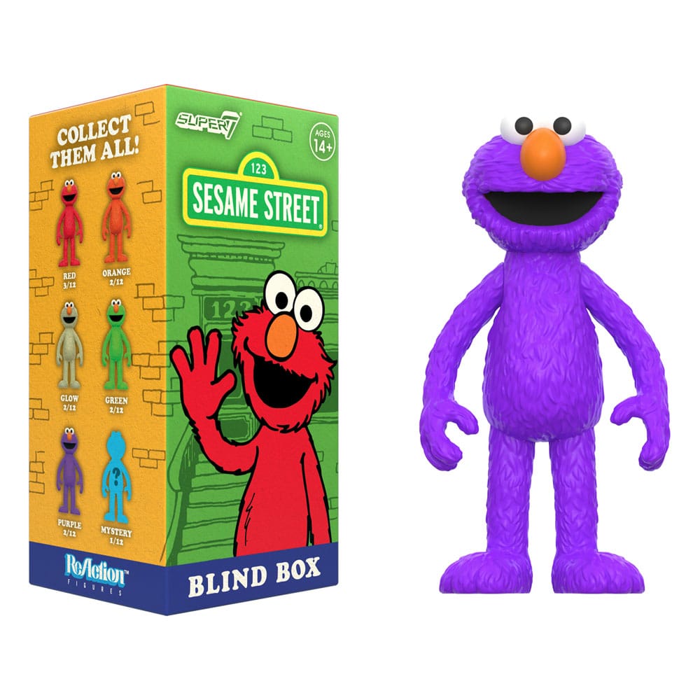 Sesame Street ReAction Actionfigur 10 cm Wave 04 Elmo Blind Box Display (12) Super7