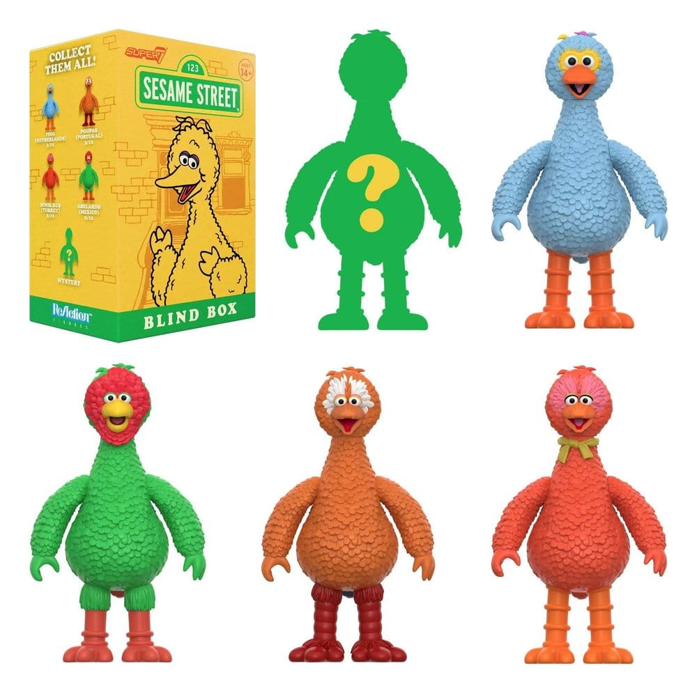 Sesame Street (Big Birds from Around the World) Action Figur Blind Box Wave 5 Display (12)
