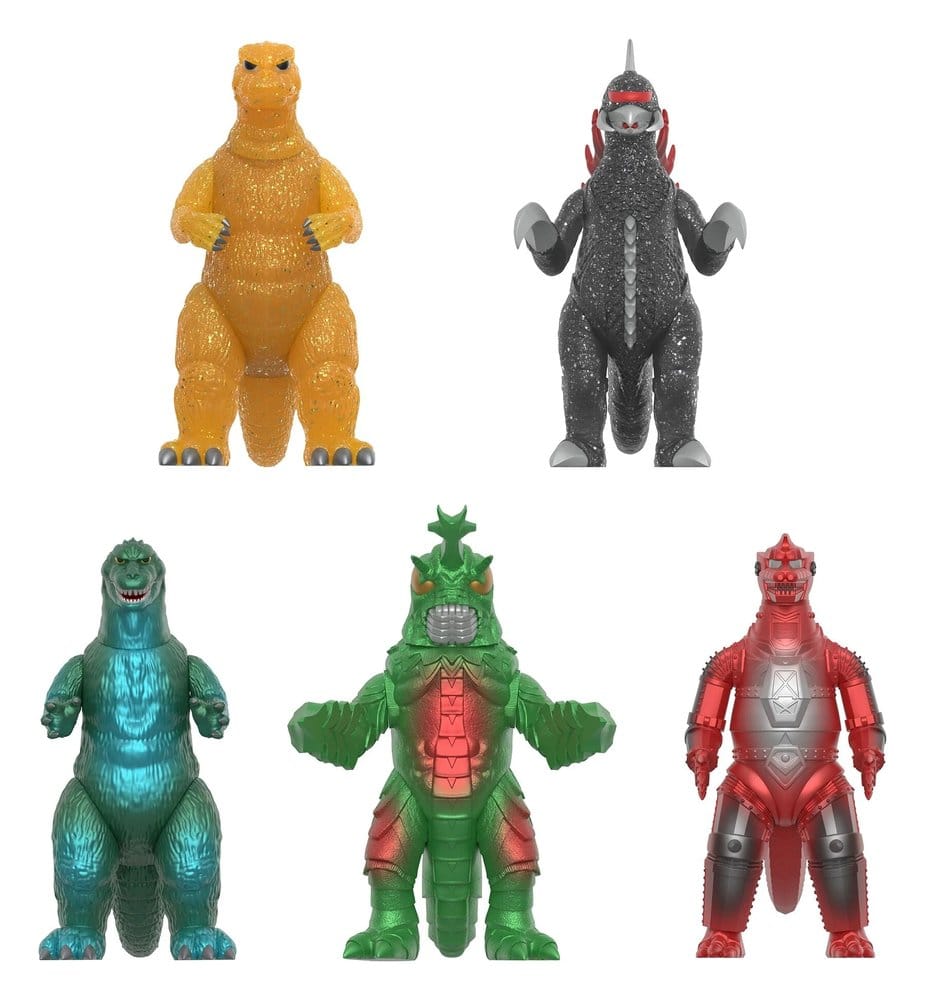 Godzilla Toho (Metallic) Action Figur Blind Box Wave 5 Display (12)