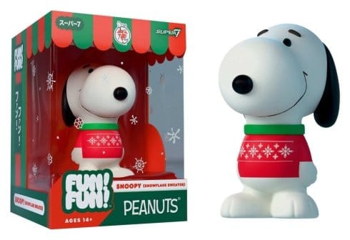 Vintage Peanuts Fun! Fun! Mini Figur Våg 03 Semester Snoopy (Snöflingetröja)