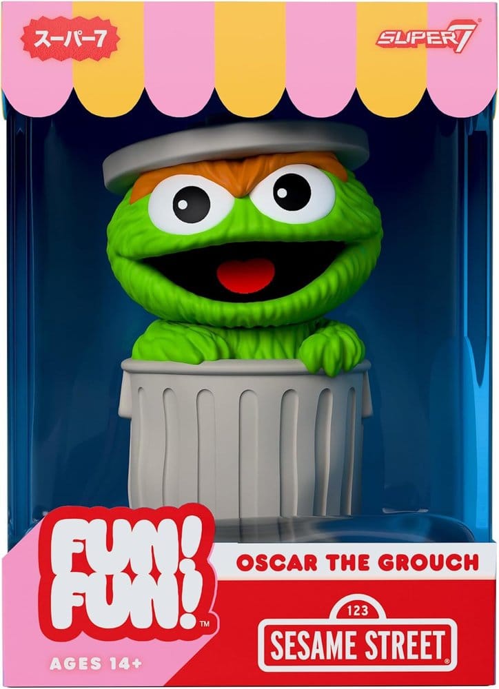 Sesame Street Rolig! Rolig! Mjuk Vinylfigur Våg 01 - Oscar the Grouch 18 cm
