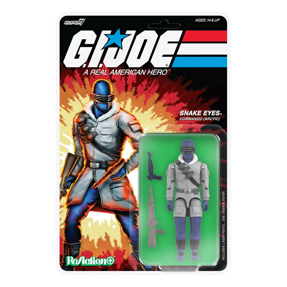 GI Joe (Film) ReAction+ Actionfigur Wave 5 Arktisk Snake Eyes (Film) 10 cm Super7