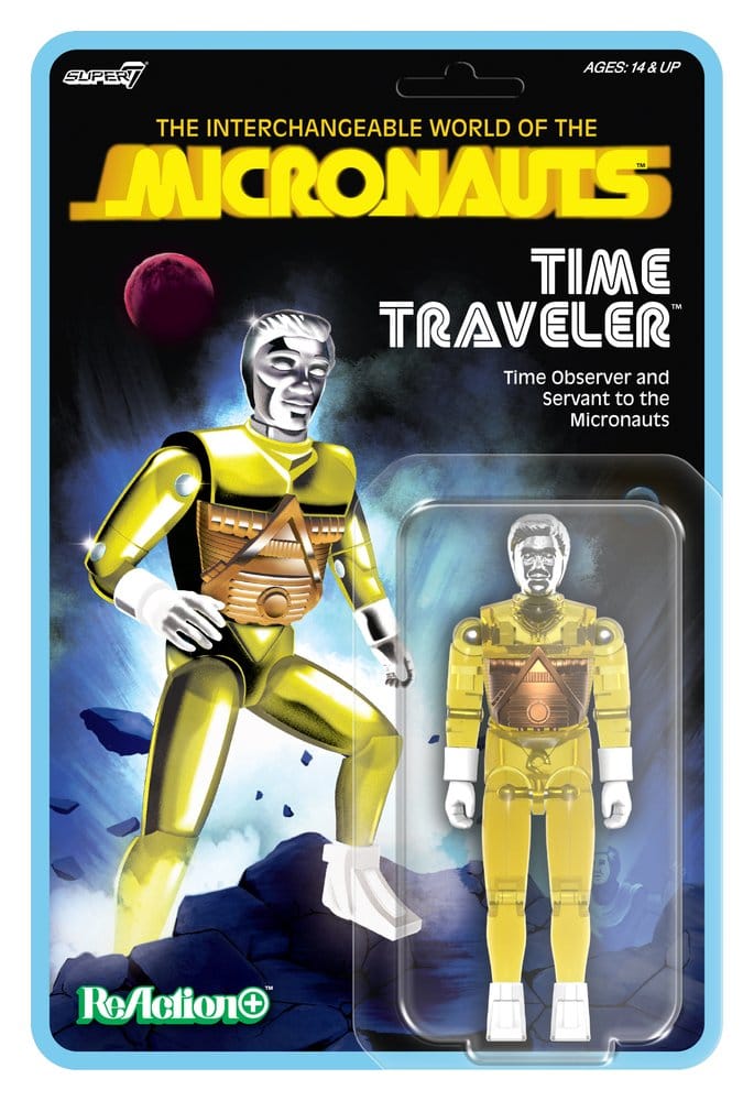 Micronauts ReAction+ Action Figur Wave 03 Time Traveler (Translucent Yellow) 10 cm