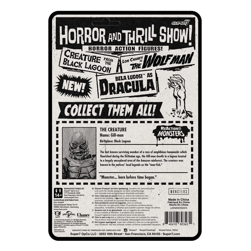 Universal Monsters ReAction+ Actionfigur Wave 1 Skapelse från Svart Lagun 10 cm Super7