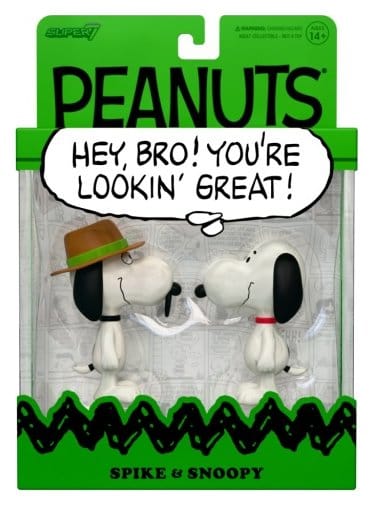 Peanuts ReAction actionfigurer 2-pack Snoopy & Spike, cirka 10 cm